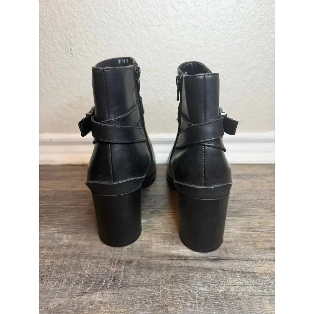 Naturalizer Black Leather Aimee Boots Size 7 NWT - Picture 3 of 7